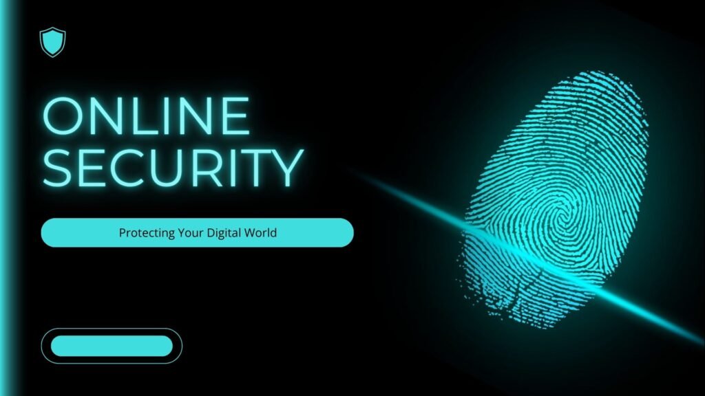Online Security Concept with Digital Fingerprint and Cyber Protection Theme