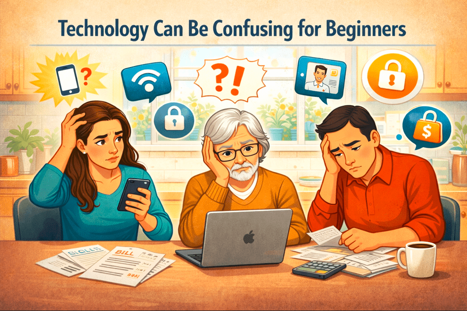 In today’s world, innovation is everywhere—but for numerous tenderfoots, it frequently feels confounding, overpowering, and indeed threatening. You may have experienced this yourself. Envision buying a modern smartphone and feeling uncertain how to utilize half of its highlights.